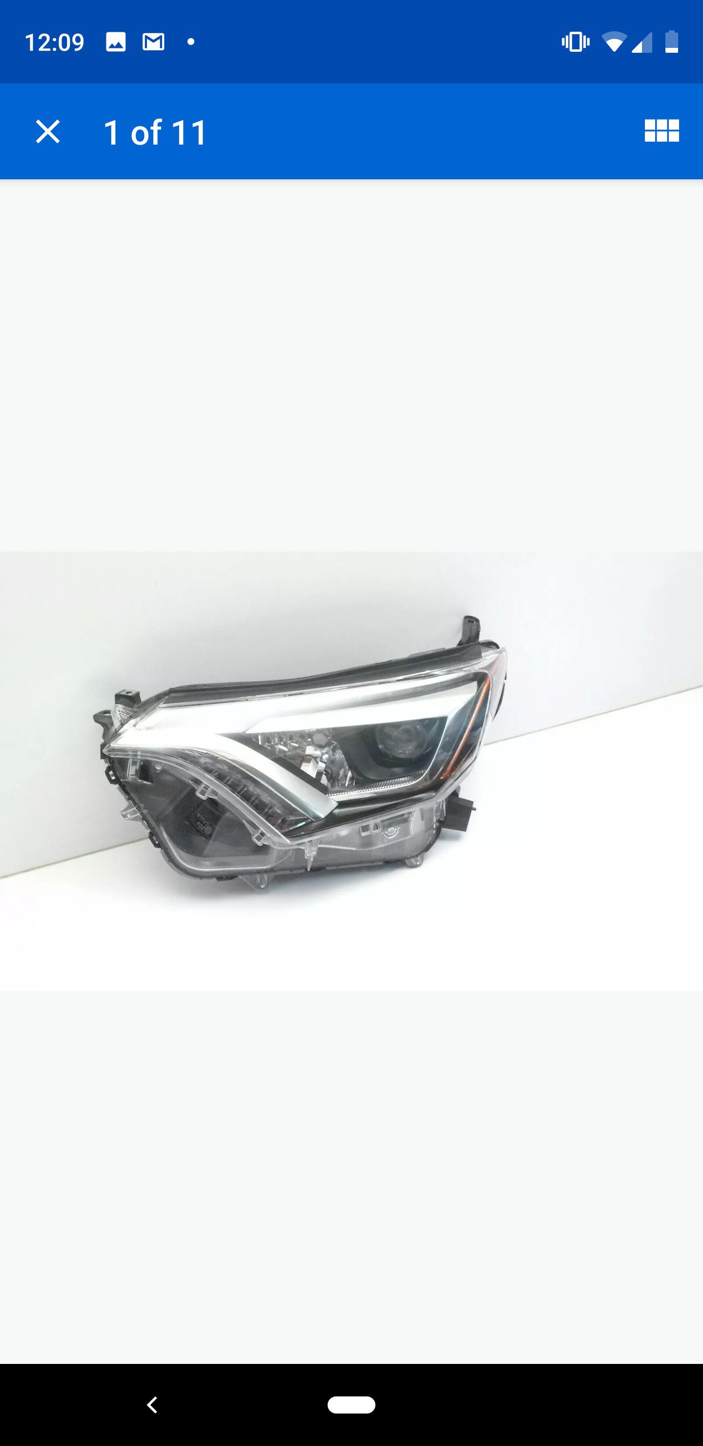 2016-2018 Toyota RAV4 headlamp left light genuine OEM 81185-42670