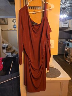 Forever 21 Maroon Stretch Spandex Dress
