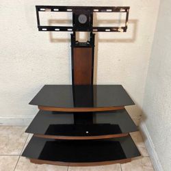 Whalen TV Mount Stand with 3 Glass Shelves
