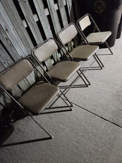 Four Vintage Folding Chairs Bundle