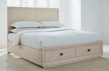 New Boxed Cal King Platform Bed with Storage