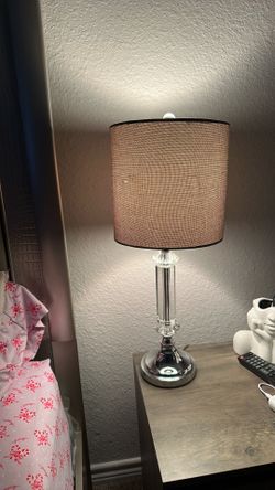 Silver Tabletop Lamp