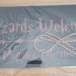 HARRY POTTER "WIZARDS WELCOME MUGGLES TOLERATED " SIGN (SEE OTHER POSTS)