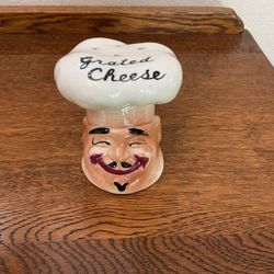 Vintage chef’s head grated cheese shaker