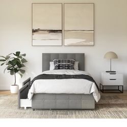 New In Box Twin Bed Frame With Drawers Mattress Not Included