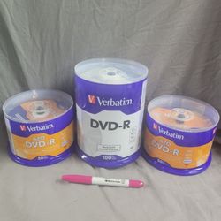 200 DVD-R Disc's, New, Verbatim