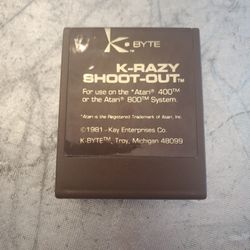 K-razy Shoot-out video game for Atari 400 or 800  ATE 1000 great for any retro game collector
.