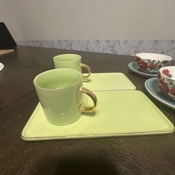 2 Different Matching Tea Cup Sets 