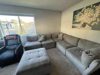 Sectional gray couches