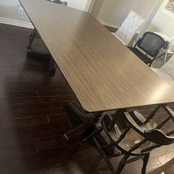 Dining Table For 6-8 ONLY 2 Chairs 