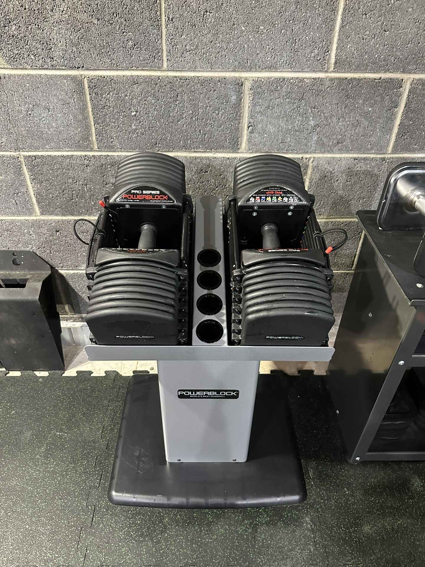 PowerBlock Commercial Pro 90LBS Adjustable Dumbbells With Column Stand