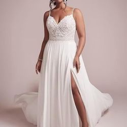 New  Lace Boho Bridal Wedding Gowns Size 10