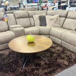Beautiful Beige Reclining Sofa Furniture Sectional On Sale Only $1299 (Huge Saving)