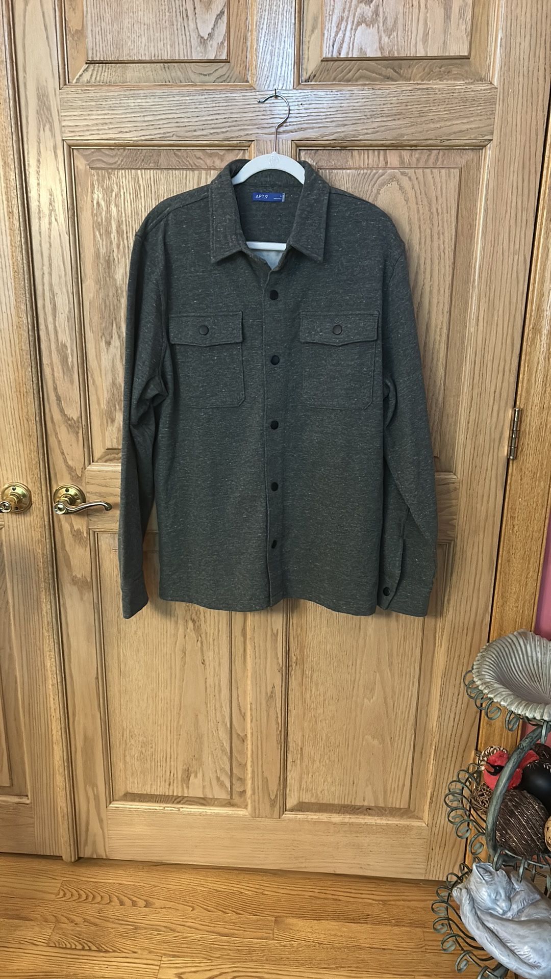 Apt. 9 Olive Button Up Jacket Shirt