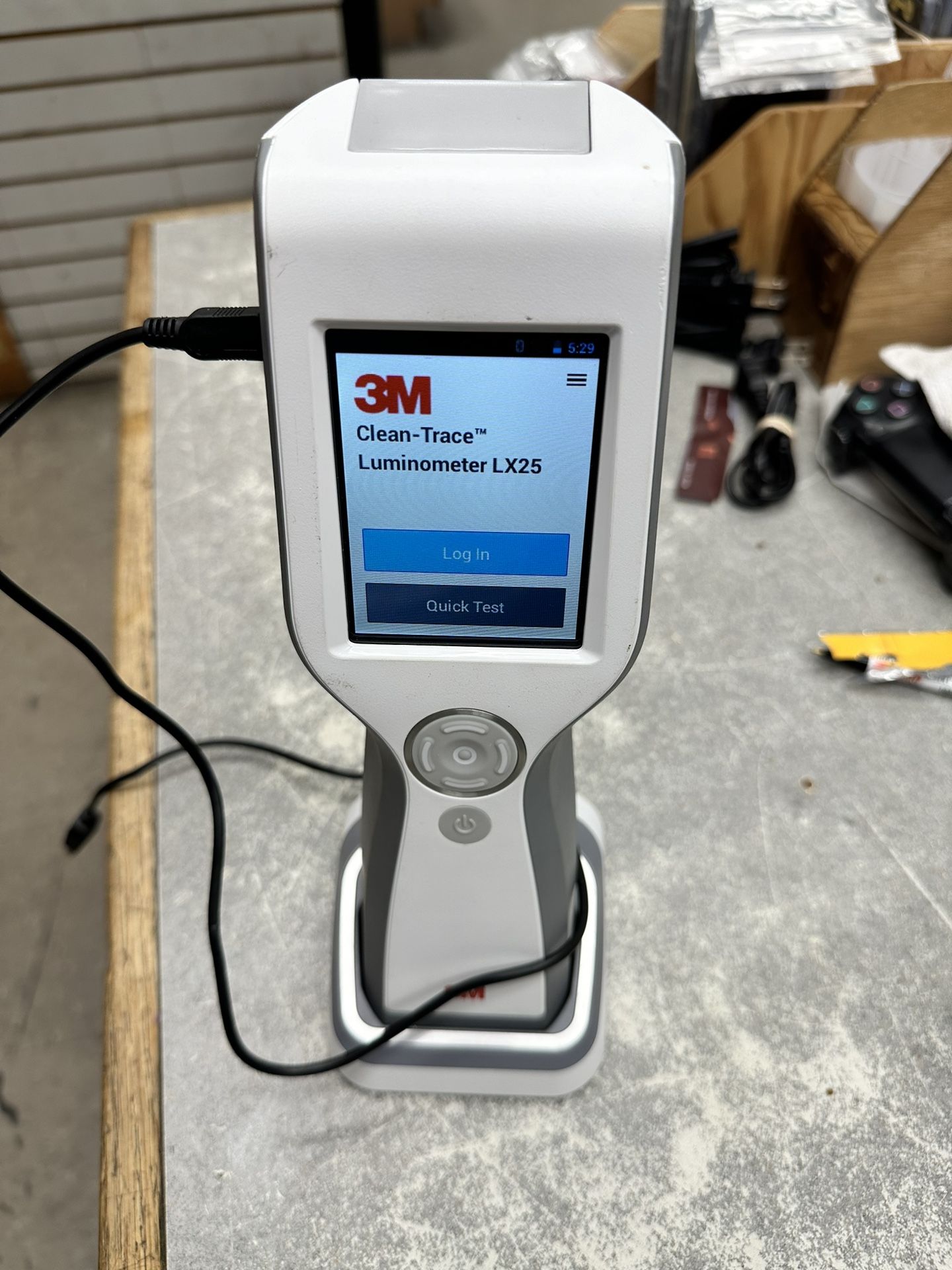 3M Clean Trace LX25 Luminometer with Base Charging Cable ATP MONITORING ...
