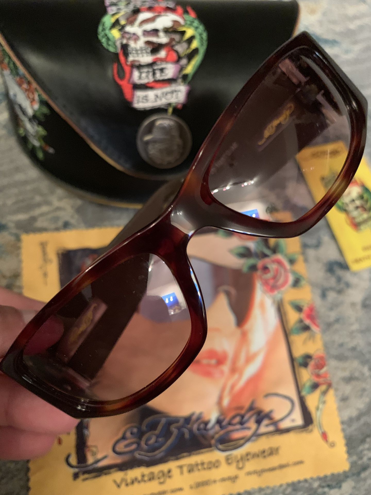 Limited edition collectible Ed Hardy sun glasses