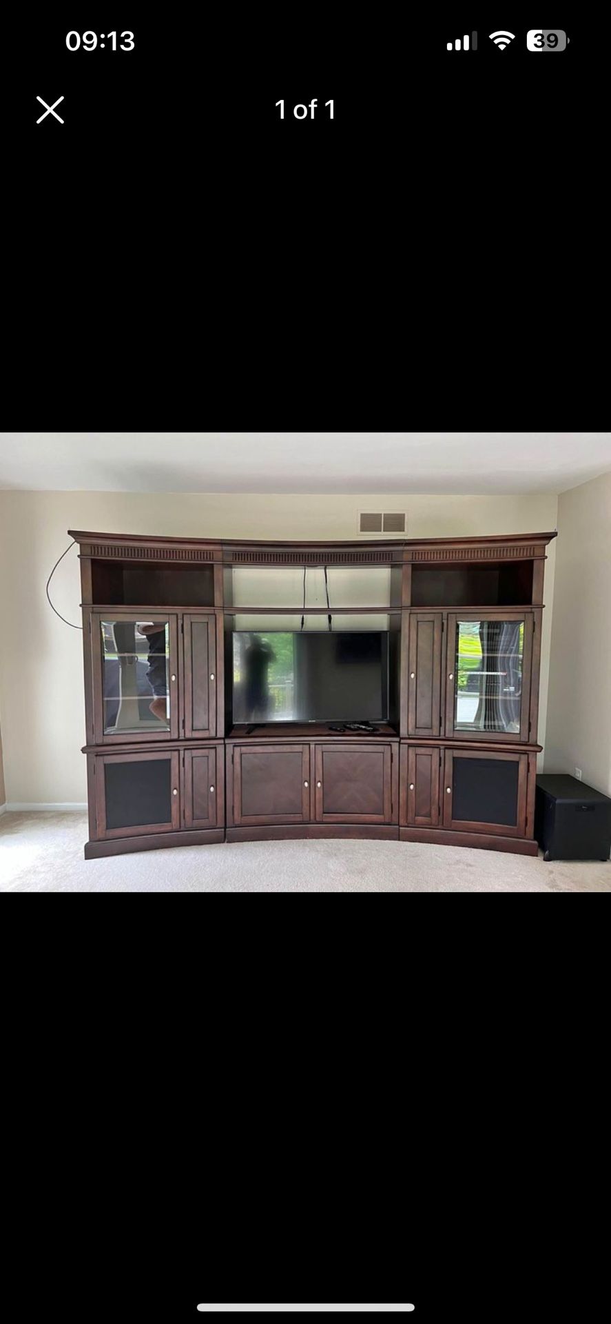 Stylish Entertainment Center for Sale - Great Condition!