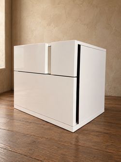 Alf Defre White Gloss 2-Drawer Nightstand