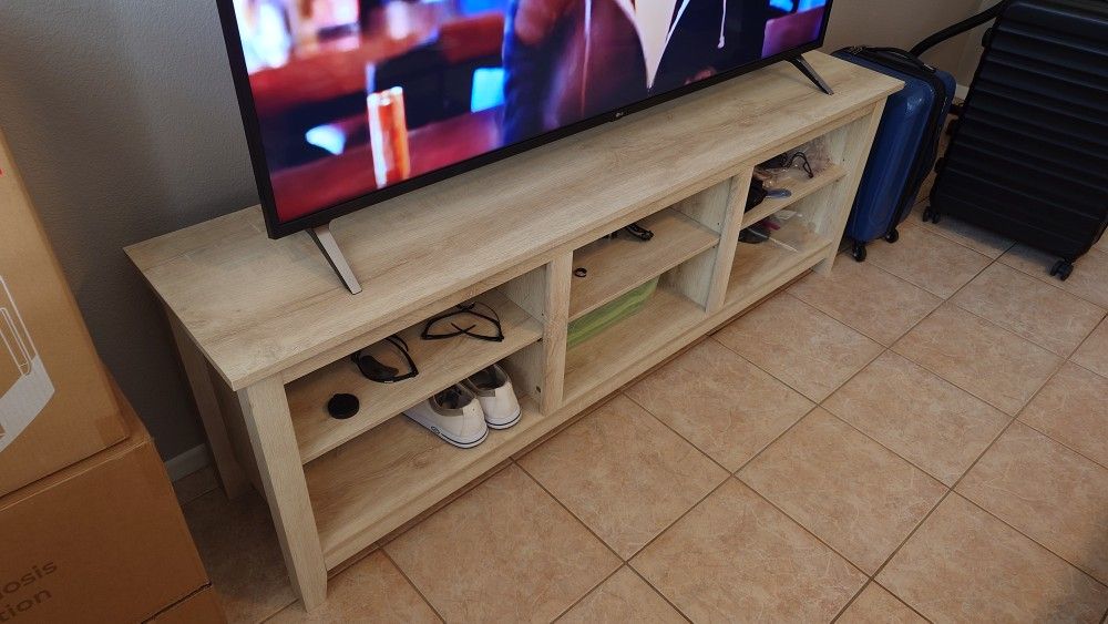 TV Stand, Wood, 70" Wide 16" Deep 23.5" Tall