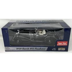 #2401 Sun Star 1939 Horch 855 Roadster 1/18 Diecast Model Car - Black