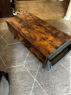 Rustic Industrial Coffee Table with Storage