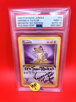 Pokémon Meowth PSA 10 PSA 9 Team Rocket!