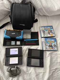 Nintendo DS Lite, Nintendo DSi, Club Penguin DS Games With Case And Backpack