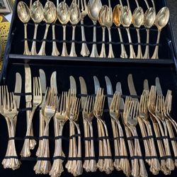 FB Roger American Chippendale Gold Electroplate  Silverware 