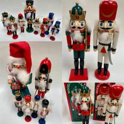 Set of 16 Nutcrackers, Vintage 1990s Christmas Nutcrackers 