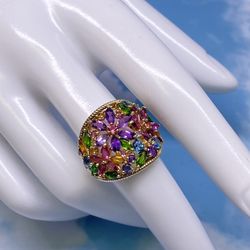 14K Multi Gem Ring 