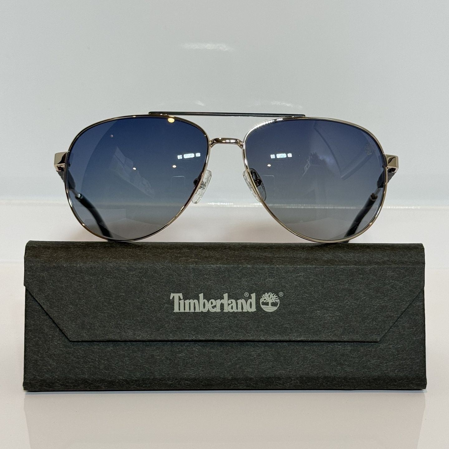 New Timberland 9282 Gold Sporty Aviator Polarized Sunglasses 