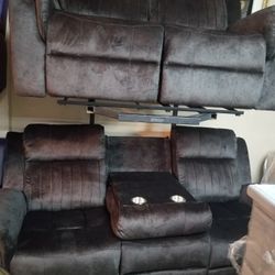 New 2 Pcs Sofas Reclining Set Only $1,499