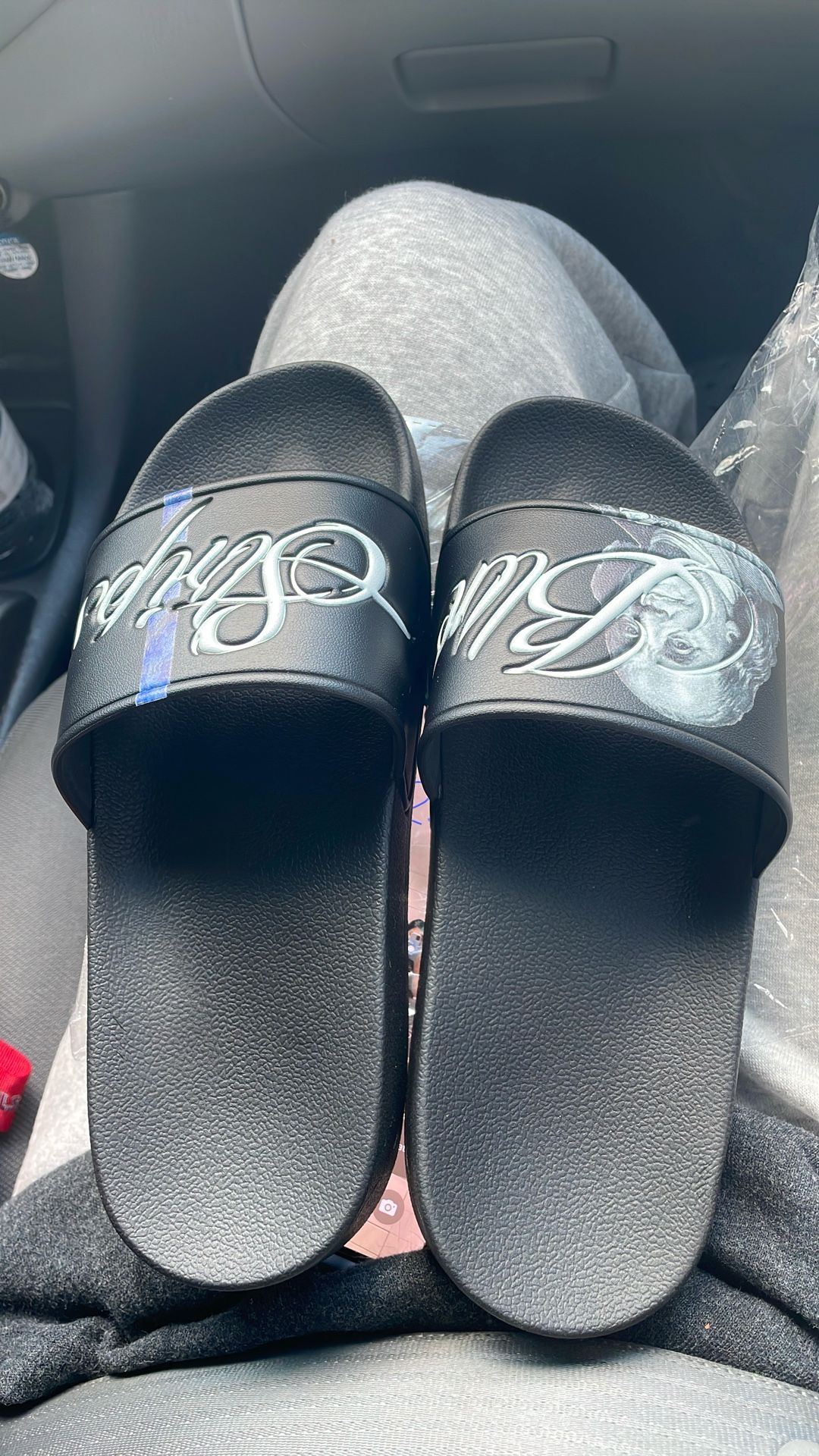 Blue Strips Slides- Size 6