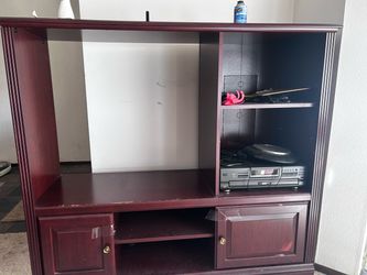 Cherry Wood Entertainment Center TV Stand