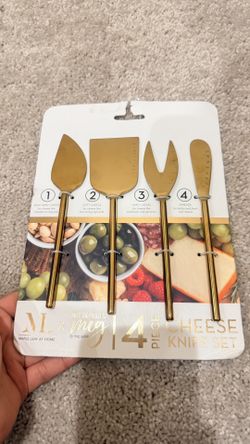 Golden Cheese Knives Set