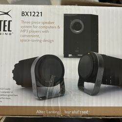 Altec Lansing Stereo Speaker System w/Subwoofer 3-piece BX1221