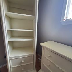 Bellini Nursery or Childrens Furniture- Shelves and Dresser- Off White