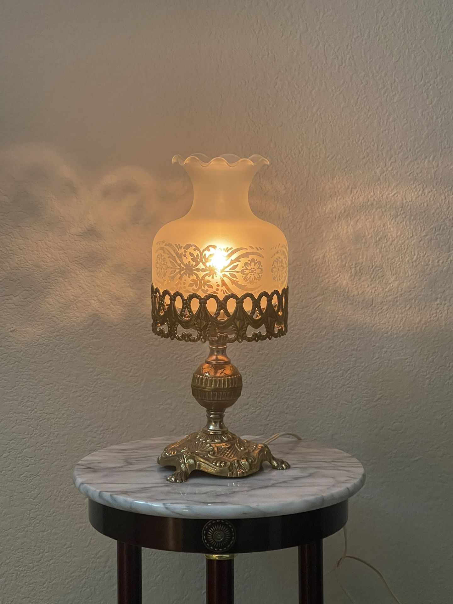 Vintage Brass Accent Lamp