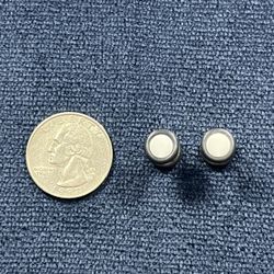 White Faux Plug Earrings 