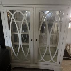 Glass/White Bookcase