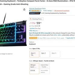 Steelseries Gaming Keyboard 