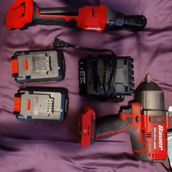 Bauer 1/2-in Impact Gun And 3/8 Drive Side Ratchet