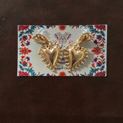 Gold Hearts Earrings 