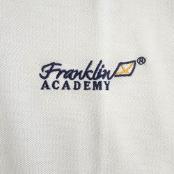 NWT Franklin Academy White Polo Size AM (Adult Medium) 