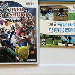 Nintendo Wii U And Wii Games Smash Bros Wii Sports