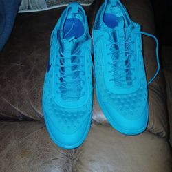 Nike Luna Elite Sky Hi Women's 12 Blue Hidden Wedge Sneakers 