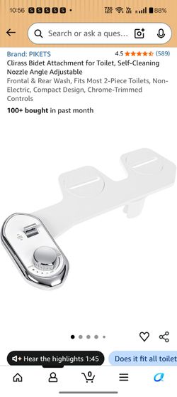 PIKETS Clirass Bidet Attachment for Toilet