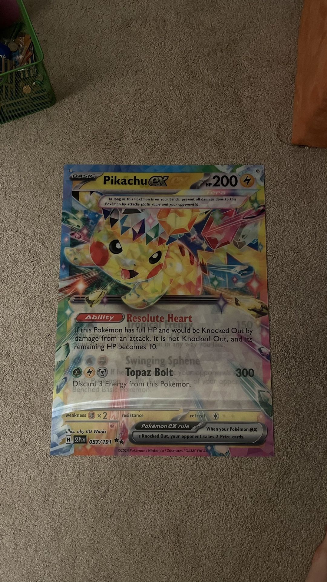 POKEMON SURGING SPARKS HOLOGRAPHIC POSTER