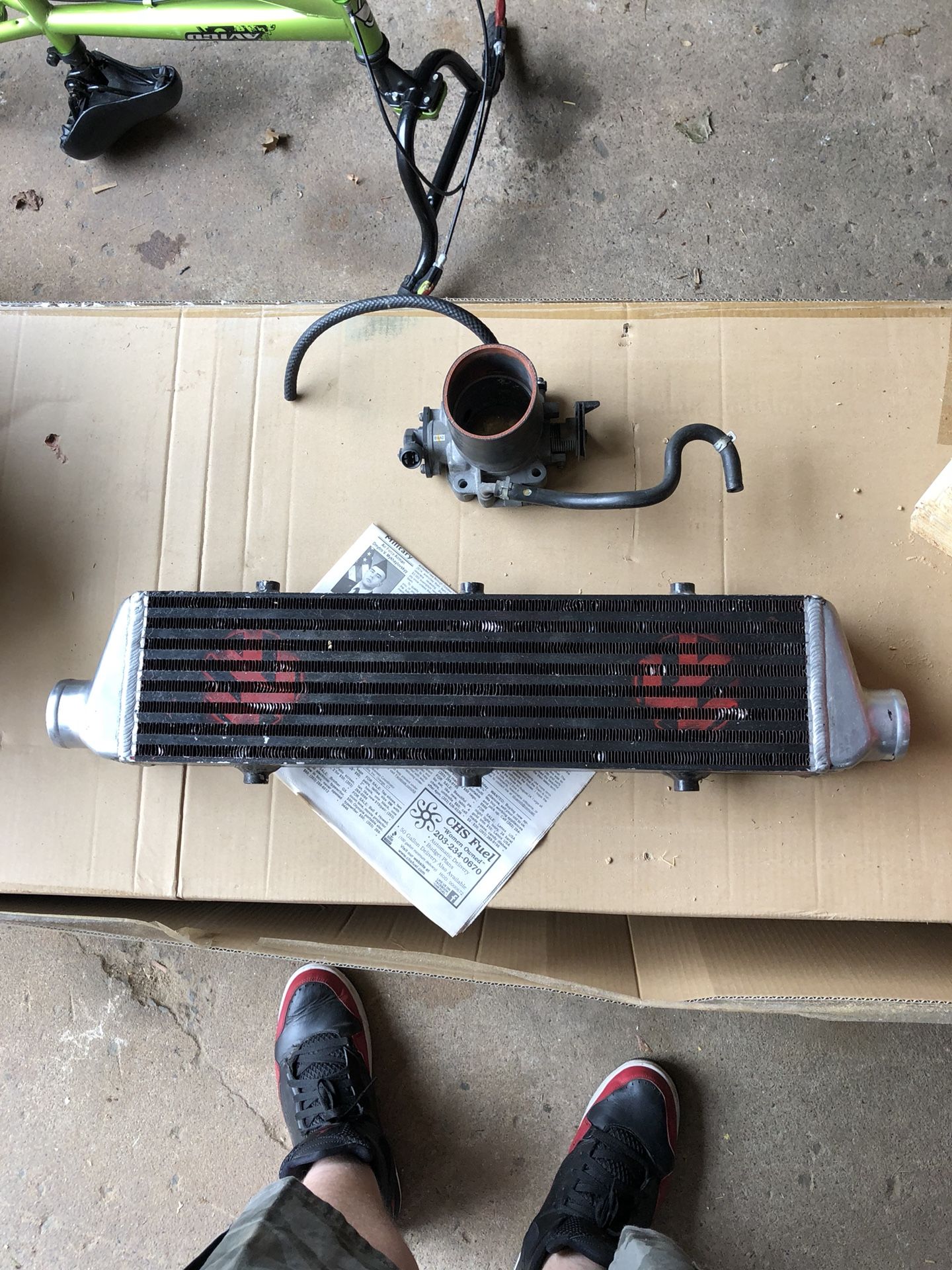 Inter cooler and throttle body