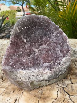 Natural Purple Amethyst Druzy Freeform Crystal Geode